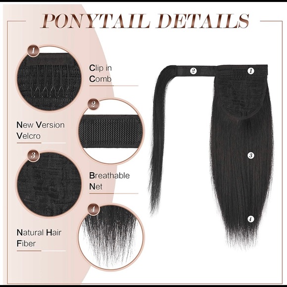New Feshfen straight ponytail extension - Picture 3 of 6